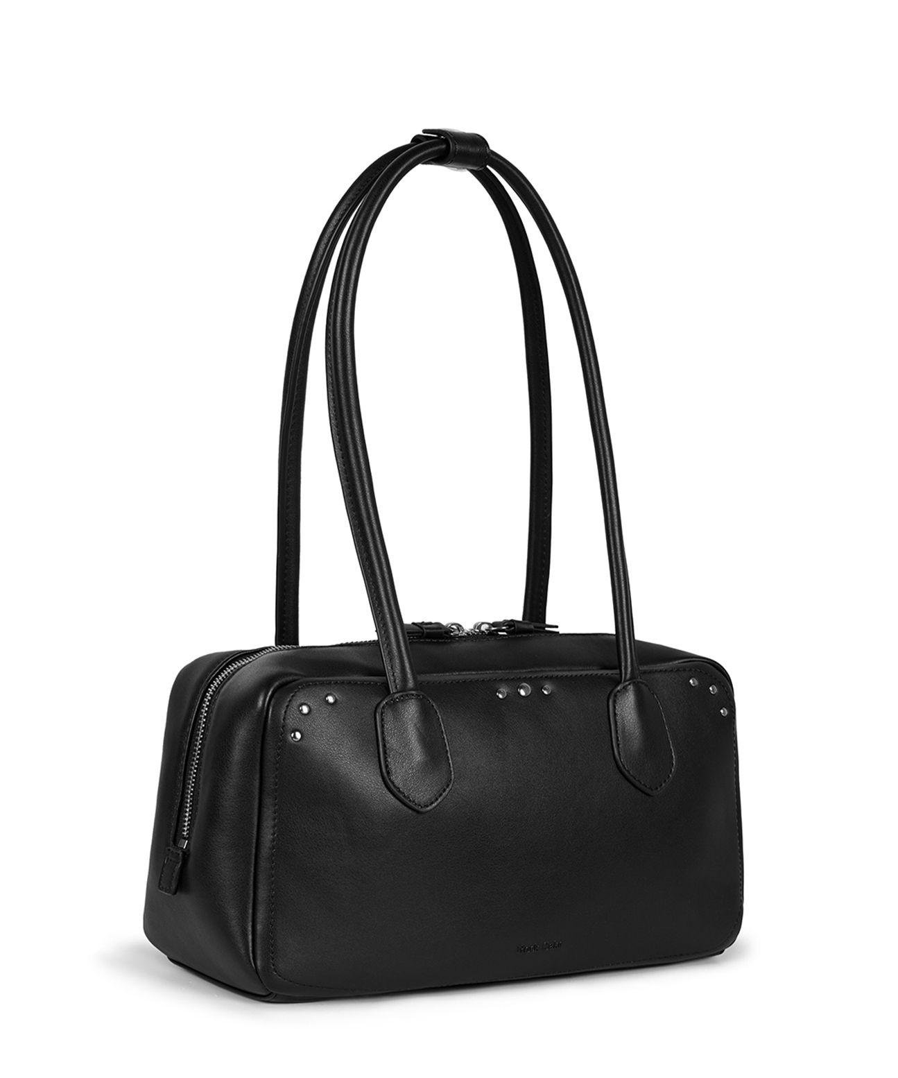 トートバッグ ROCKCAKE Square Leather Stud Middle Bag Brown RC24BG00600 MUSINSA | ROCKCAKE Square Leather Stud Middle Bag - Black