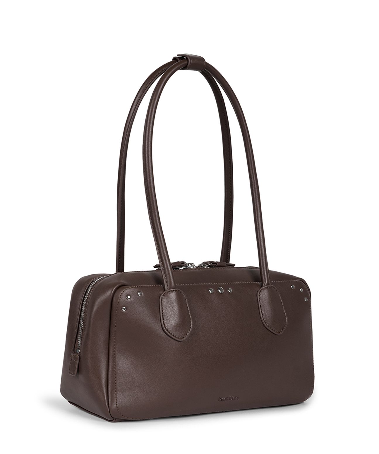 ショルダーバッグ・ポシェット ROCKCAKE Square Leather Stud Middle Bag Brown MUSINSA | ROCKCAKE Square Leather Stud Middle Bag - Wine
