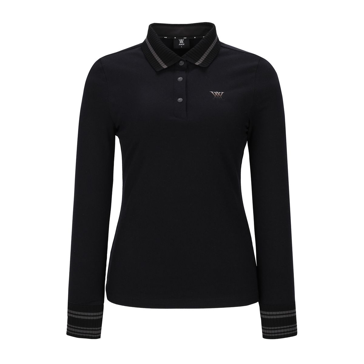 어뉴골프(ANEW GOLF) W KINT COLLAR L/TS_BK