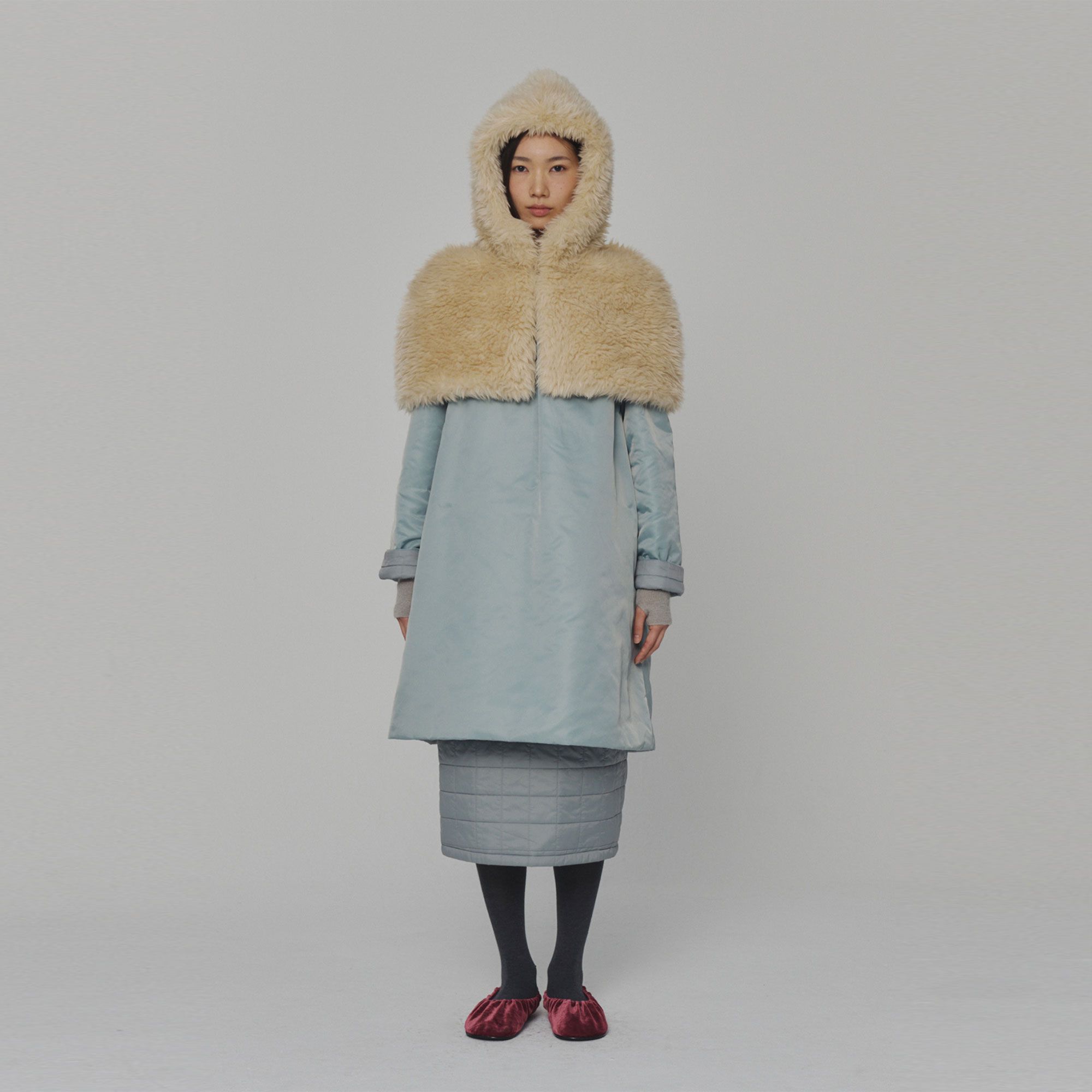 ジャケット・アウター AMOMENTO HAIRY HOODED CAPE MUSINSA | AMOMENTO REVERSIBLE HOODED SHEARING CAPE