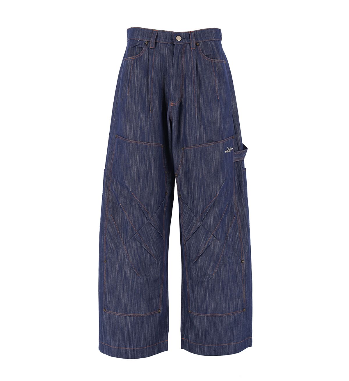 에르 바이 에러리스트(ERR BY ERRORIST) CLAW DOUBLE KNEE DENIM PANTS [INDIGO]