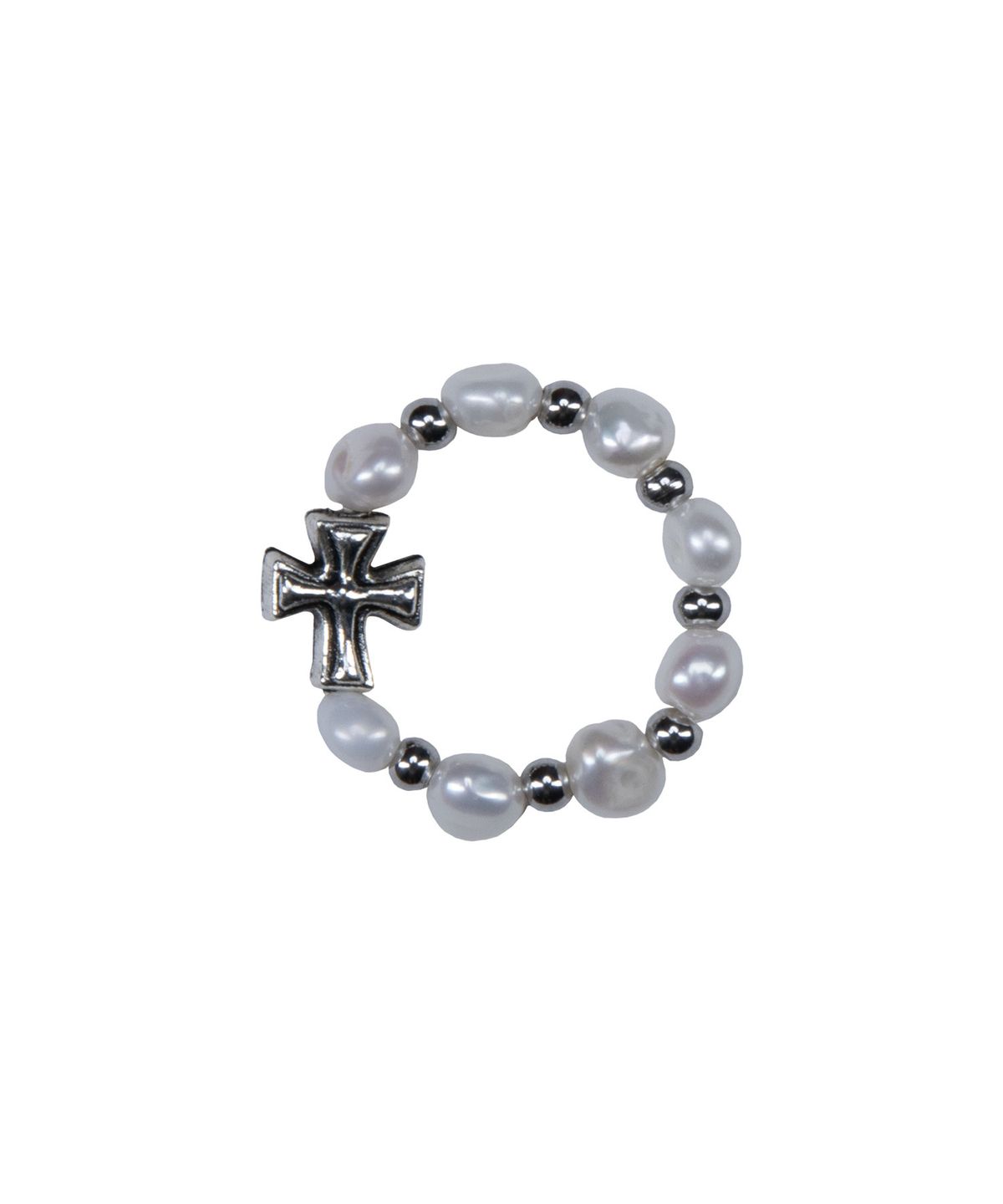 다크라이트(DARKLIGHT) Pearl & Chrome Cross Ring
