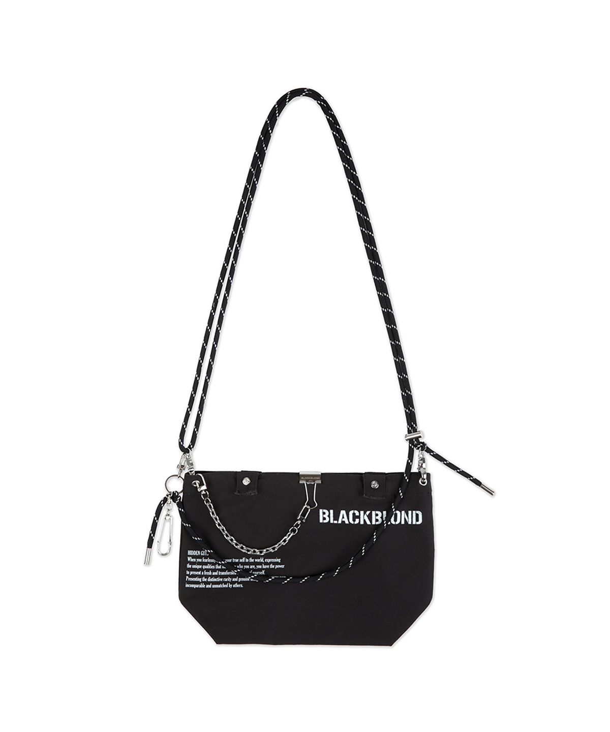 블랙블론드(BLACKBLOND) 비비디 핸드크래프트 로프 크로스백 (블랙)