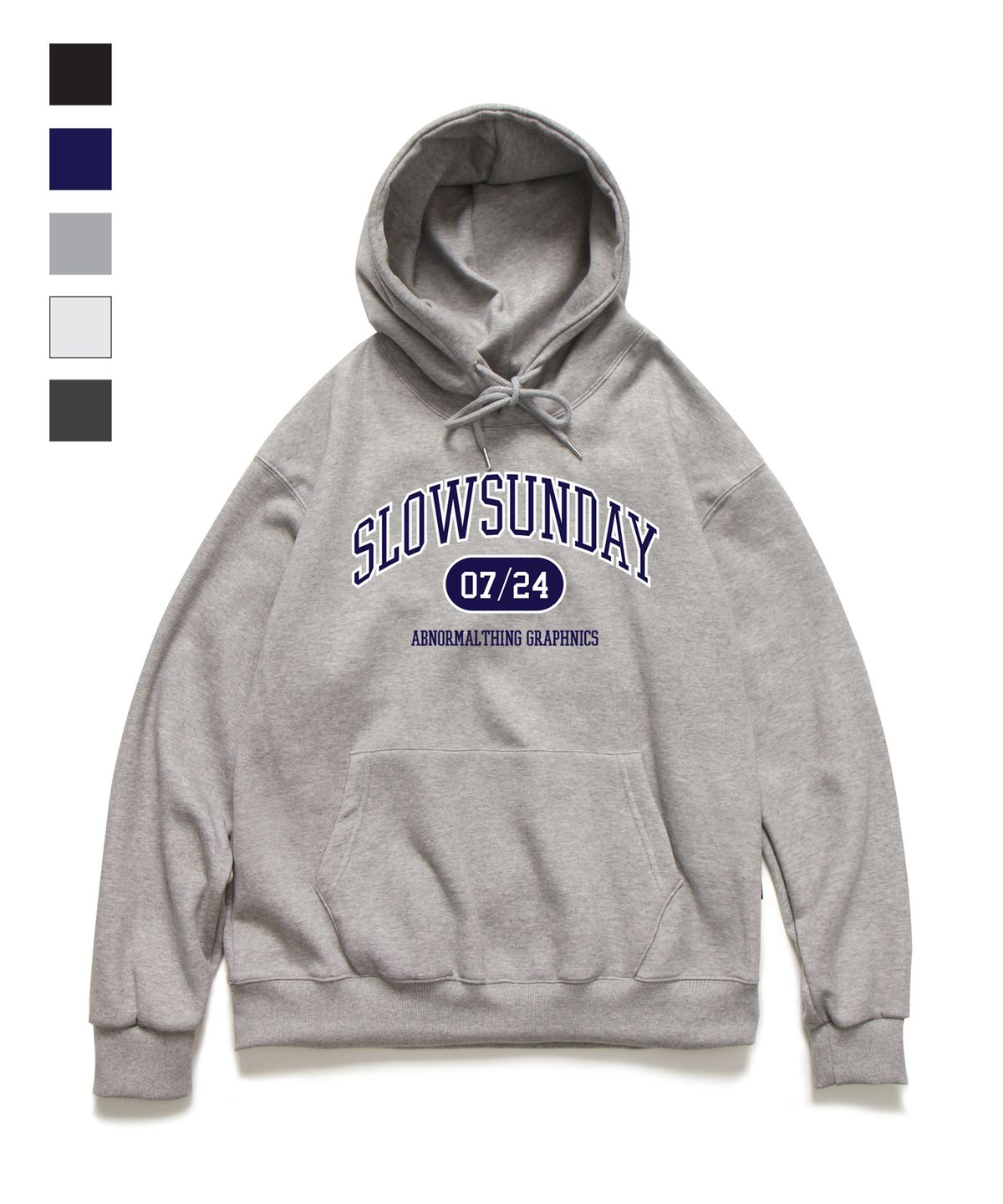 앱놀머씽(ABNORMALTHING) 슬로우 선데이 루즈핏 후드 5컬러 (SLOW SUNDAY LOOSE-FIT HOOD 5COLOR)