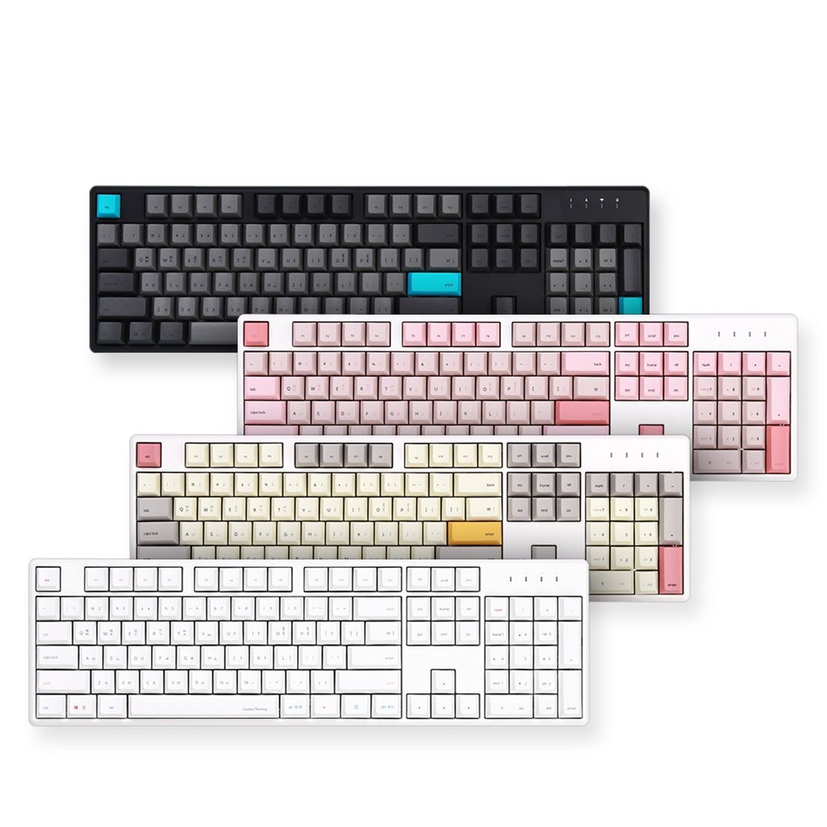씽크웨이(THINKWAY) 토체프 301 유무선 저소음 104키 풀배열 기계식 키보드