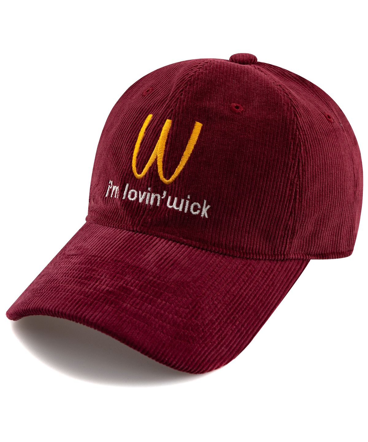 윅(WICK) Im lovin 코듀로이 볼캡-버건디