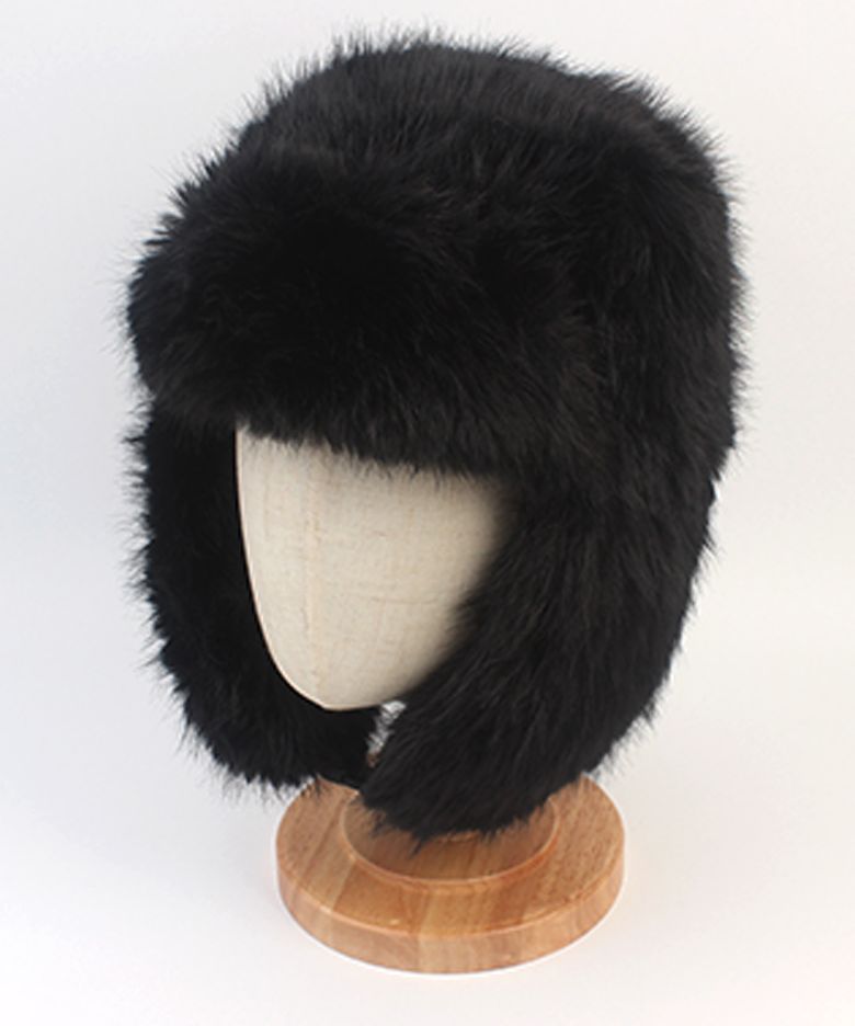 Fur Black Aviator Hat 에비에이터햇
