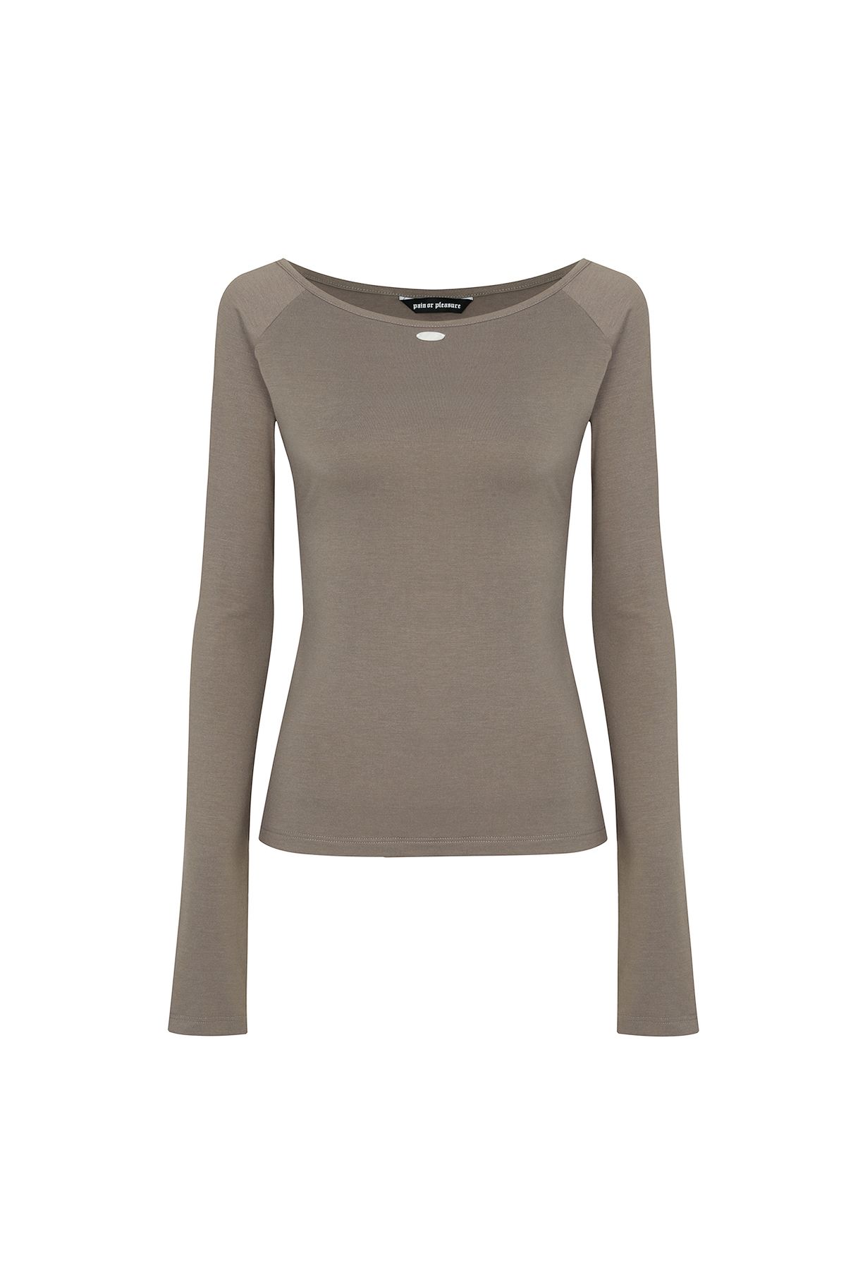 페인오어플레져(PAINORPLEASURE) LOWER BOATNECK TOP cocoa
