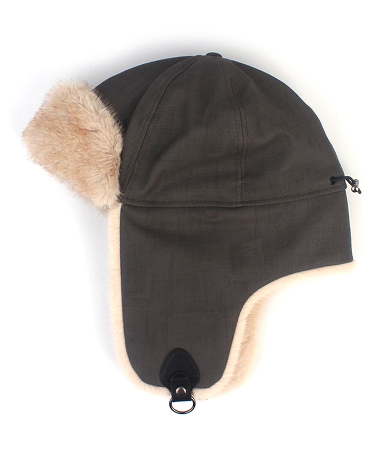 유니버셜 케미스트리(UNIVERSAL CHEMISTRY) Crack Leather Gray Aviator Hat 에비에이터햇