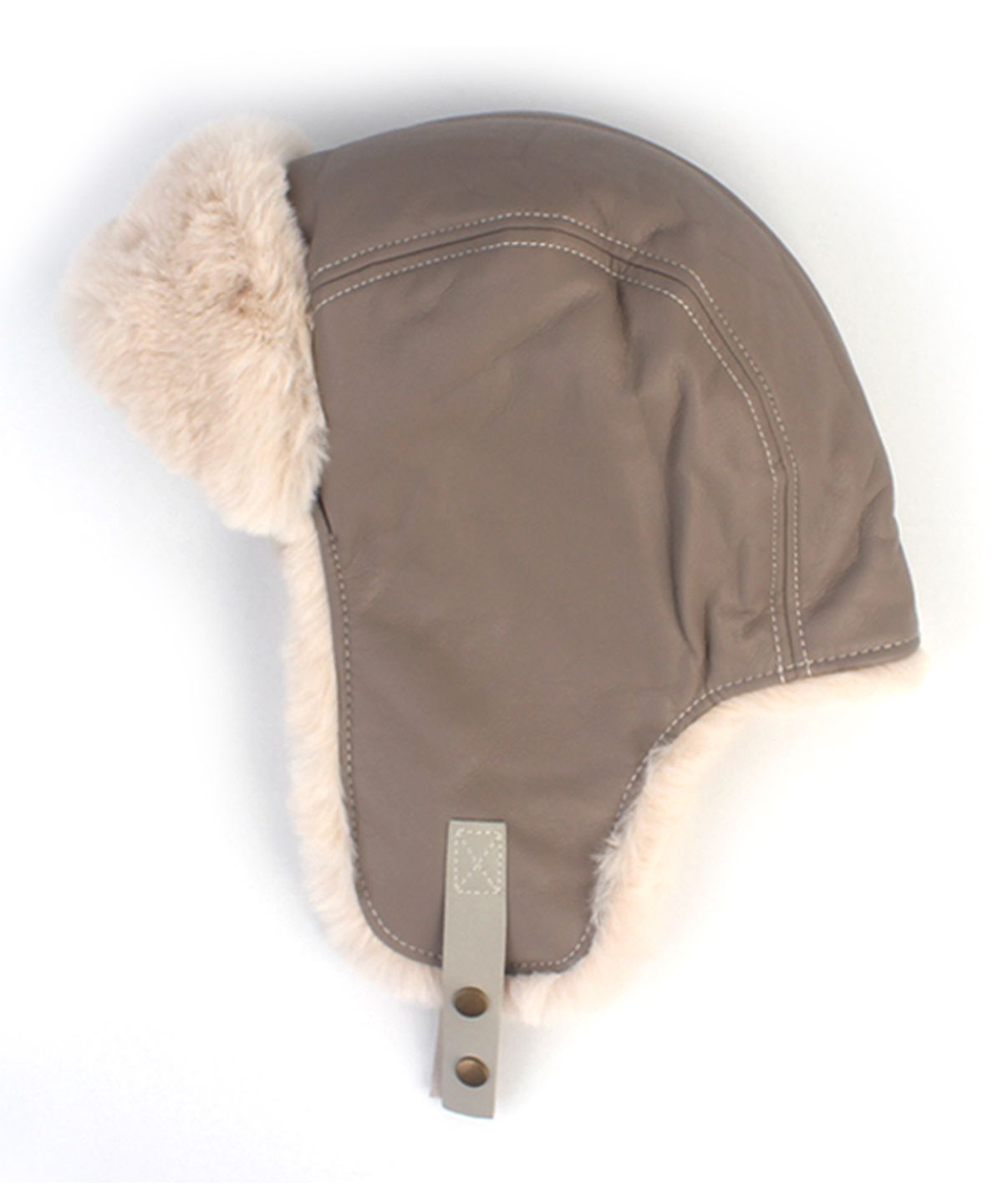 유니버셜 케미스트리(UNIVERSAL CHEMISTRY) Soft Leather Gray Aviator Hat 에비에이터햇