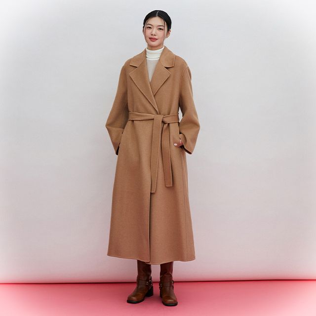 ◆くまくまです◆long coat オーバーサイズ　完売品　トレンチコート アンチピリング>2WAYオーバーサイズソフトメルトンラグランロング