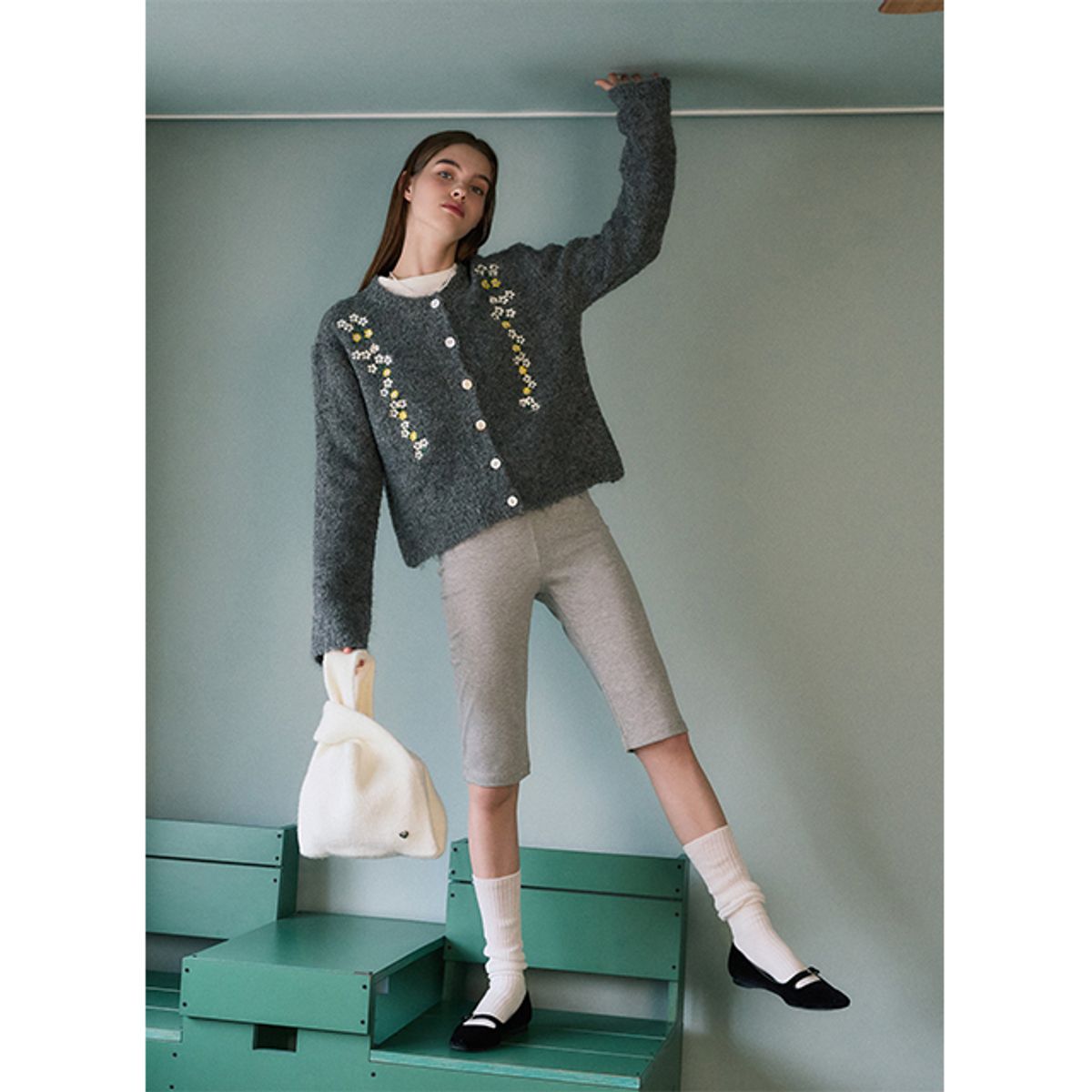 랩(LAP) SQUARE KNIT BAG AQ7ABA10
