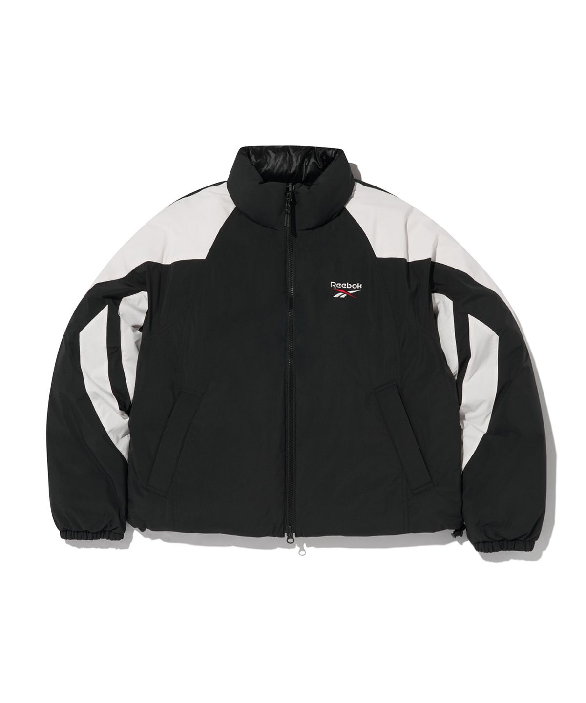 리복(REEBOK) 벡터 리버시블 크롭 다운 자켓 (W) - 블랙