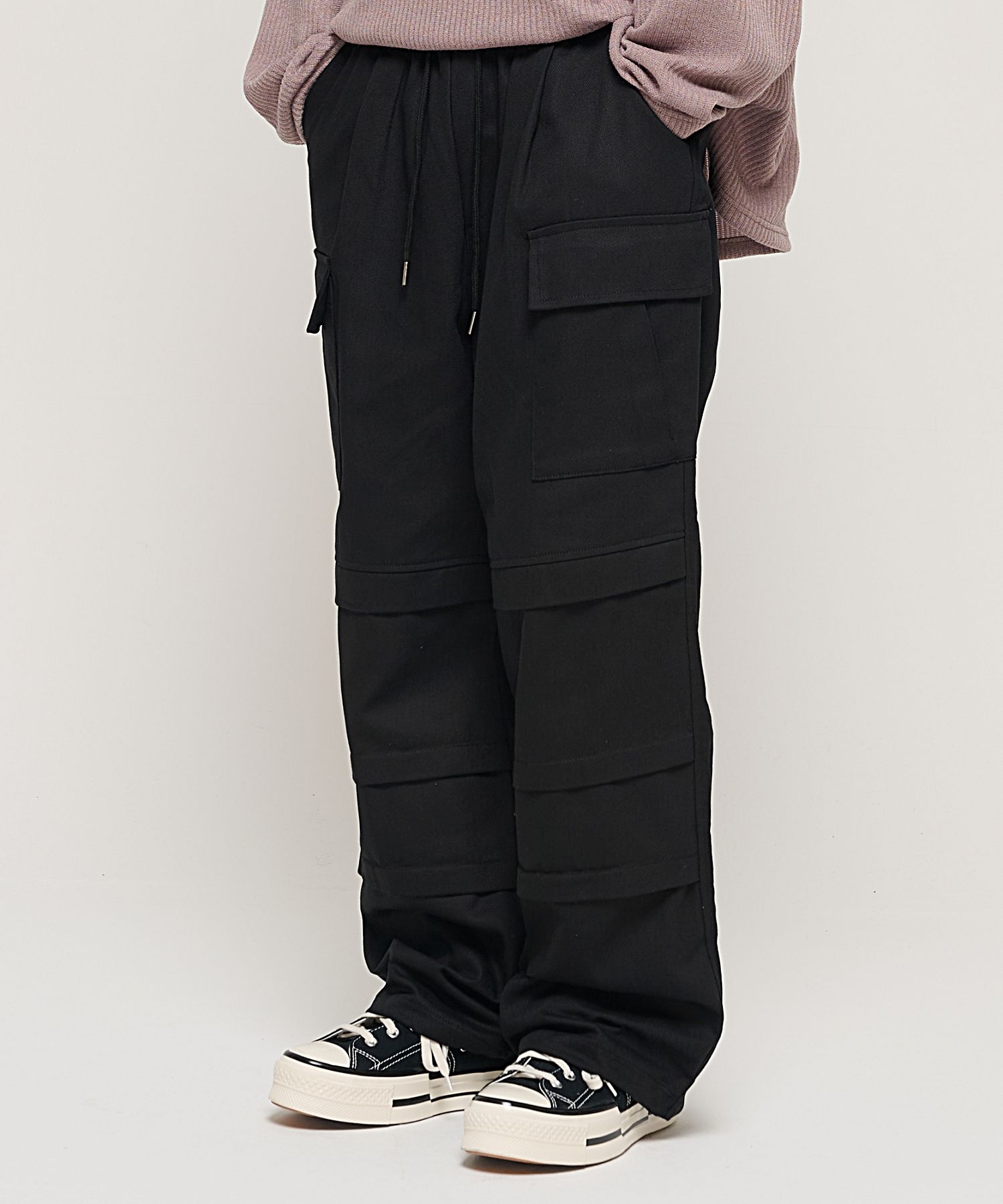 ★MUSINSA STANDARD★ Denim parachute cargo pants washed blac MUSINSA | MUSINSA STANDARD Denim parachute pants [washed black]