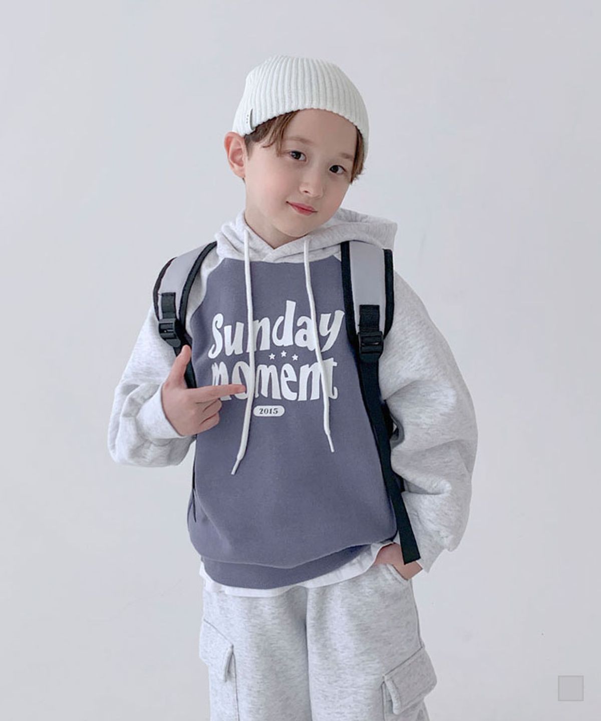 베리클로젯(BERRYCLOSET) [기모] 선데이 모먼트 나그랑 후드티