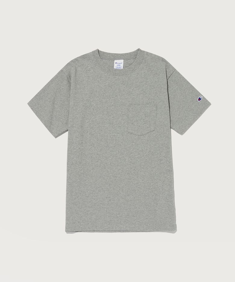 베이직 포켓 반팔 티셔츠 Normal Grey