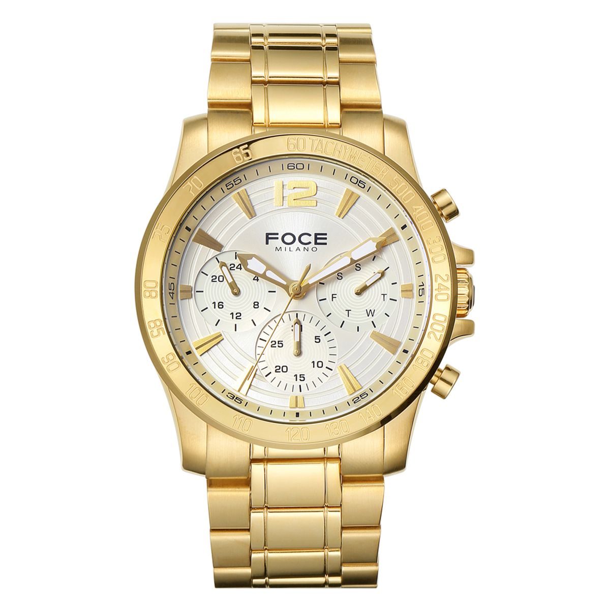 포체(FOCE) 44mm 남성 멀티펑션 메탈시계 FM8301GD