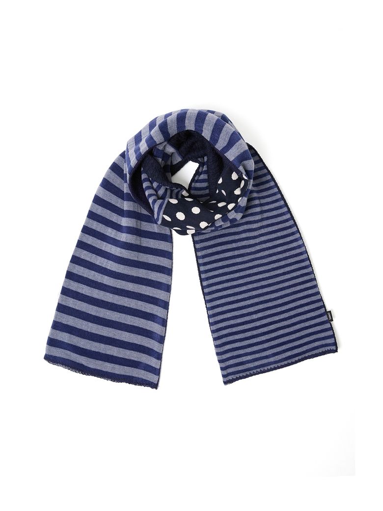 Patchwork muffler_navy
