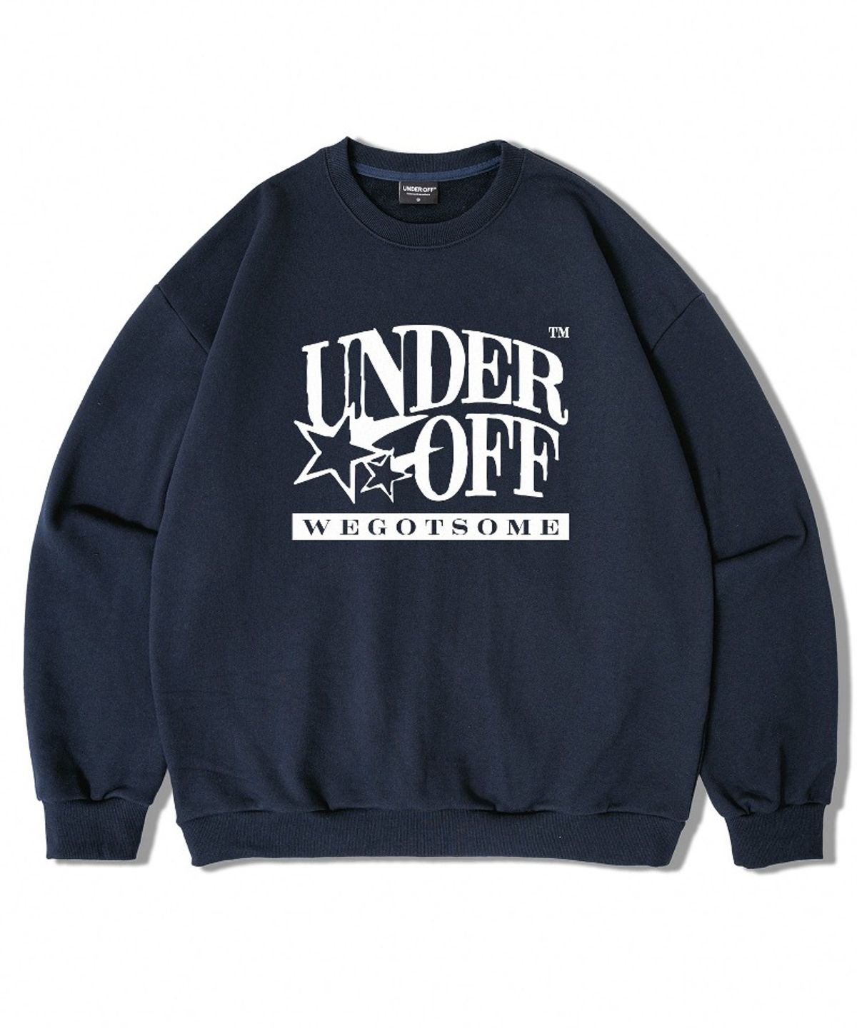 언더오프(UNDEROFF) 어센틱 릴렉스드 맨투맨 투스타 스웨트 네이비