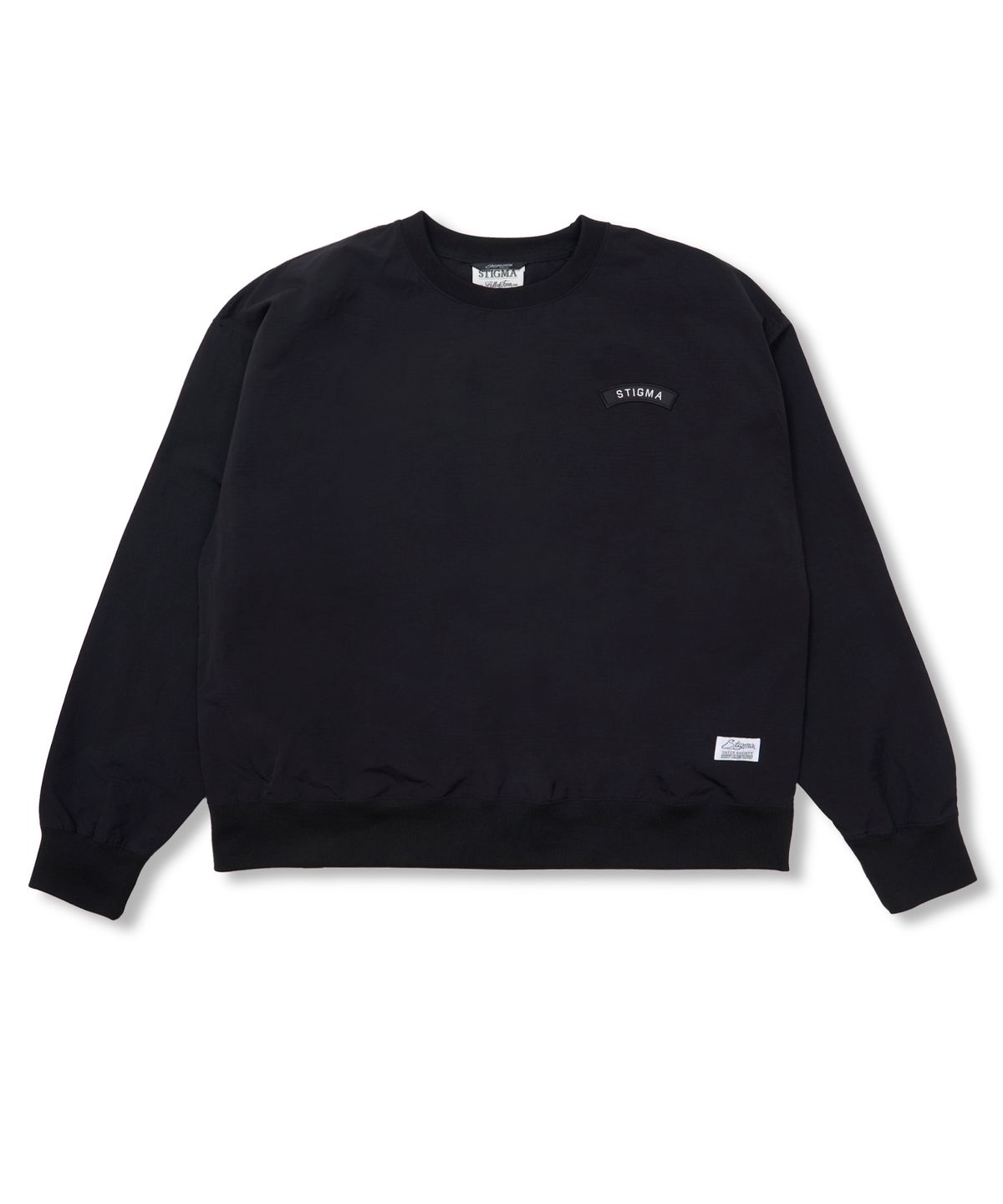 스티그마(STIGMA) Wind Breaker Oversized Crewneck Black