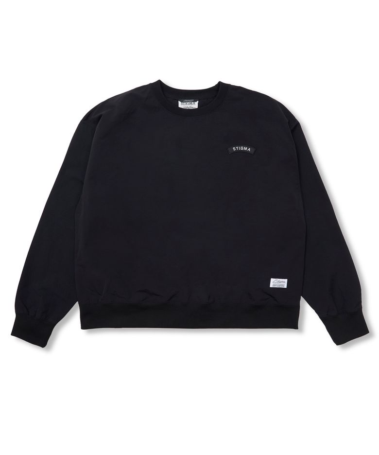 Wind Breaker Oversized Crewneck Black