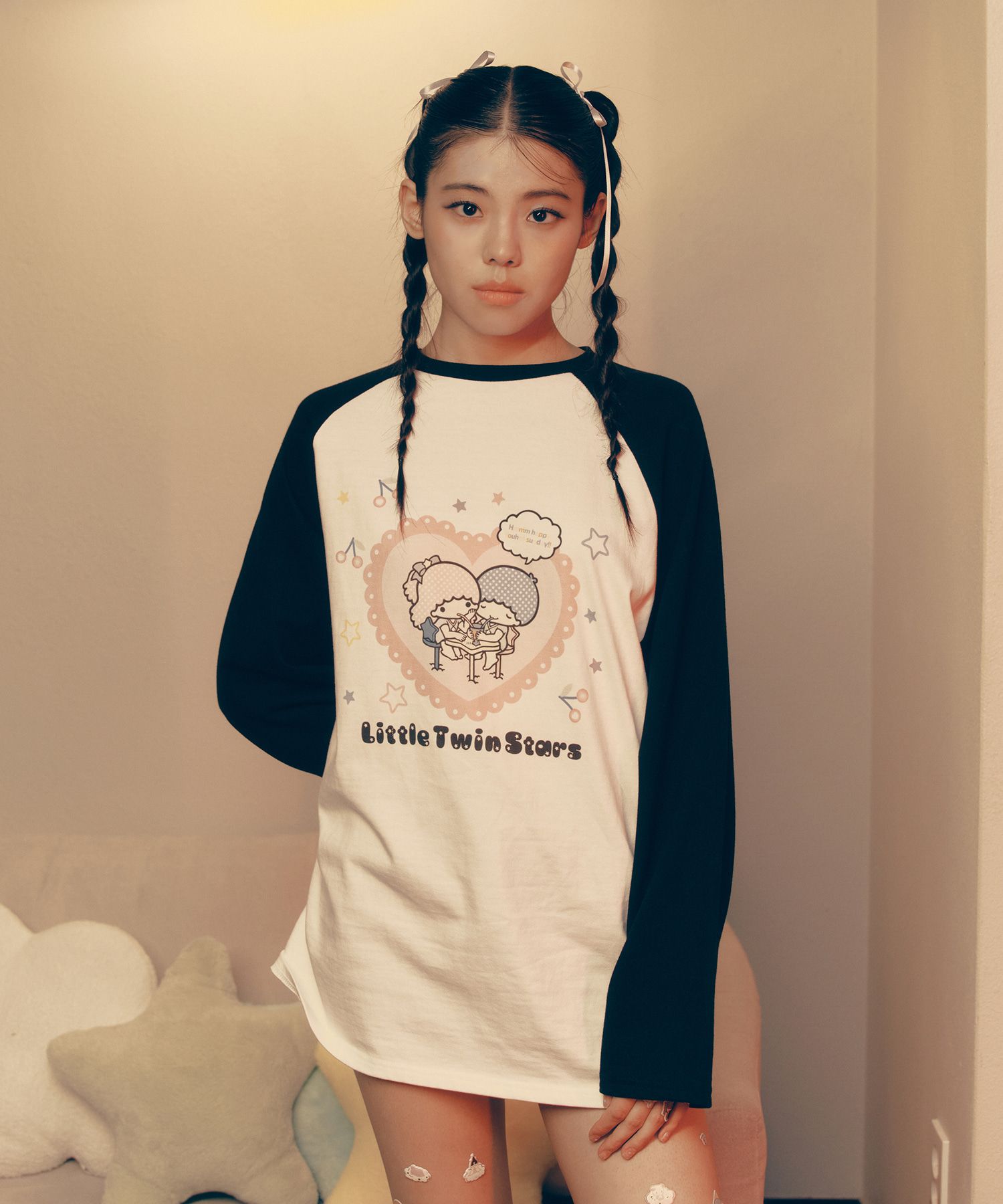 MUSINSA | YOUHEE YOUHEE x LITTLE TWIN STAR HEART RAGLAN LONG