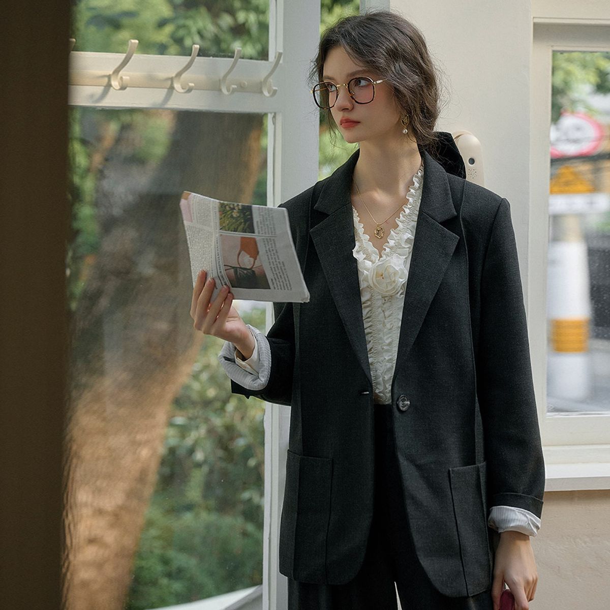 심플레트로(SIMPLE RETRO) SR_Anti-wrinkle commuter jacket