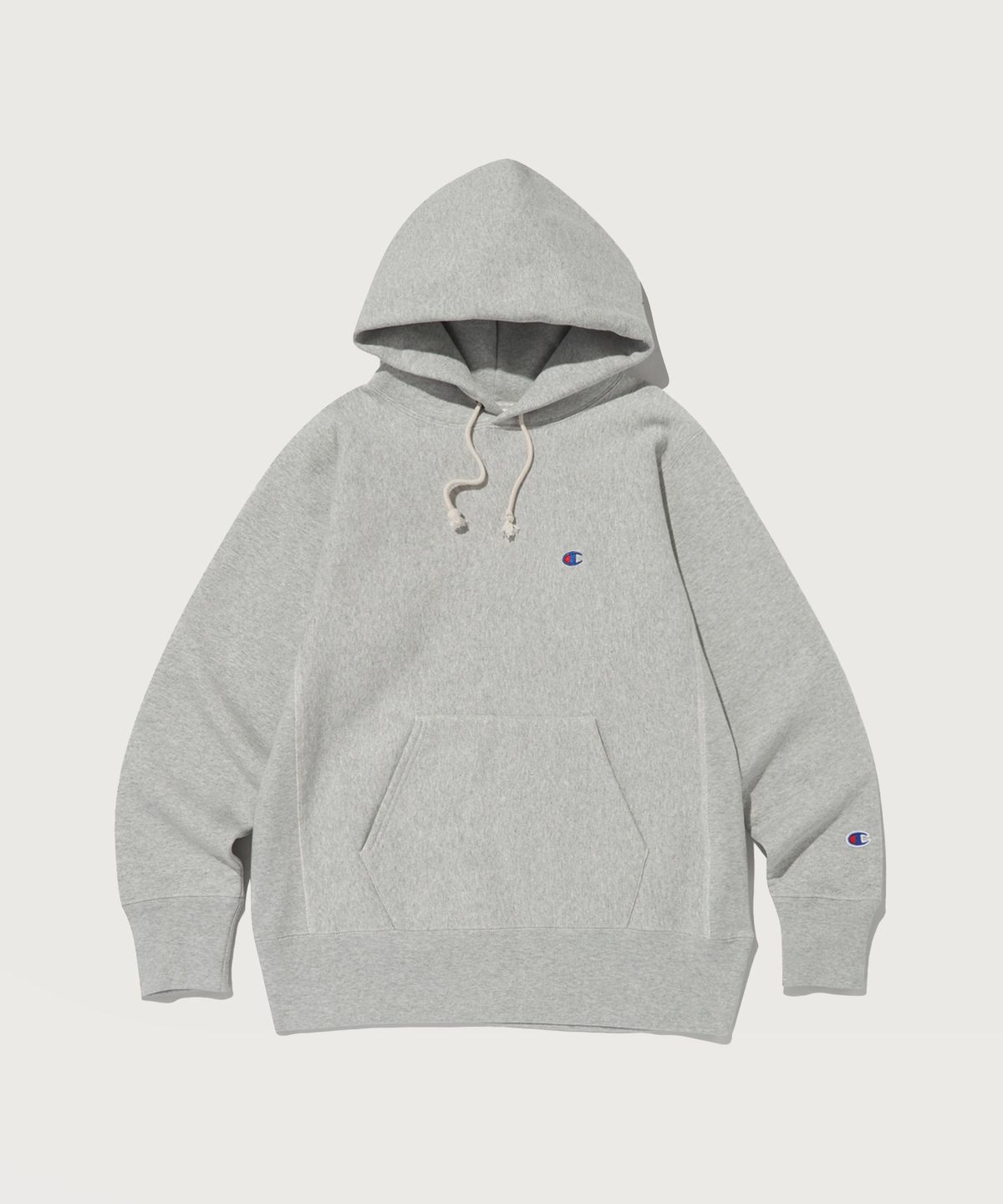 챔피온(CHAMPION) 리버스위브 115 블루택 루즈핏 후드 티셔츠 Normal Grey