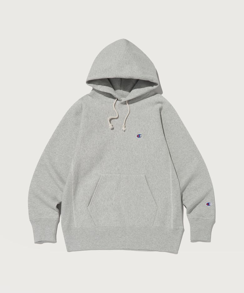 리버스위브 115 블루택 루즈핏 후드 티셔츠 Normal Grey