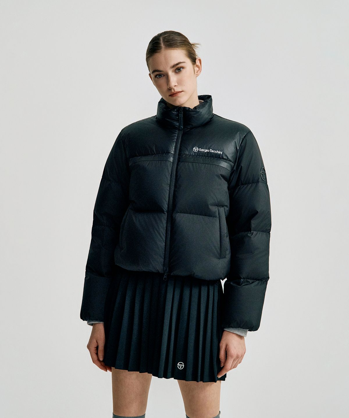 세르지오 타키니(SERGIO TACCHINI) W 쿠쉬웜 숏 다운점퍼 (Black)