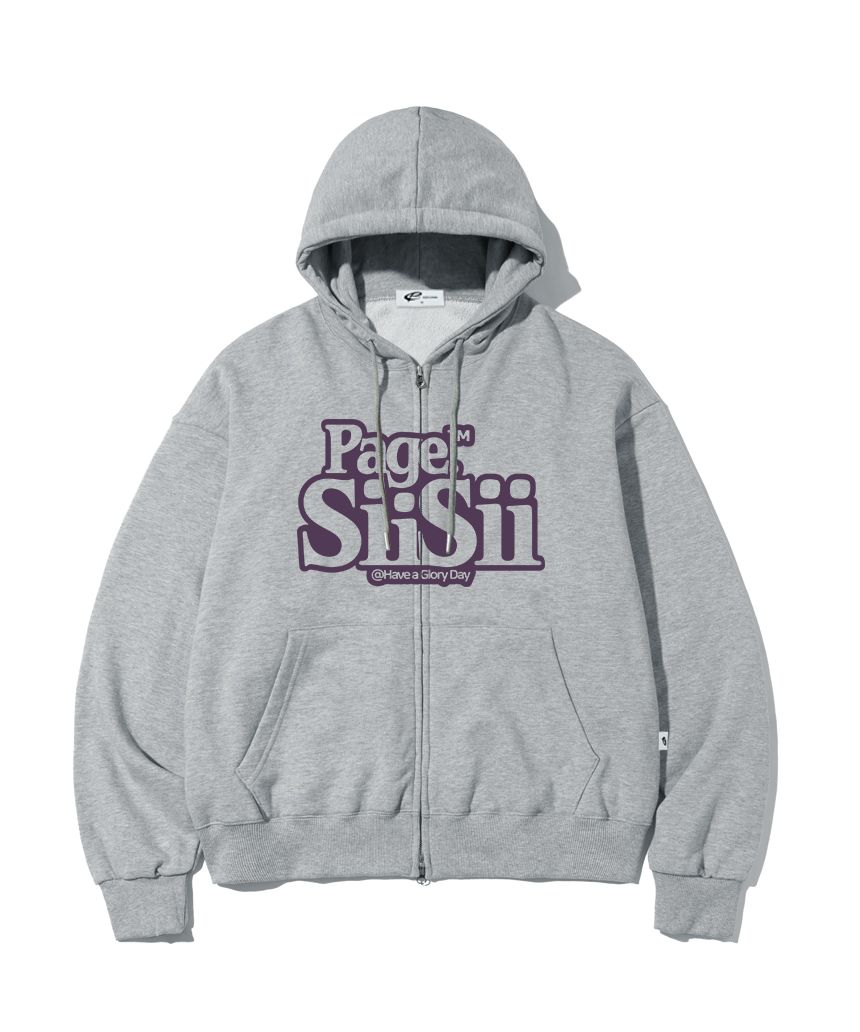 MUSINSA公式 | PAGESIISII Basic Big Logo Print Two Way Hoodie
