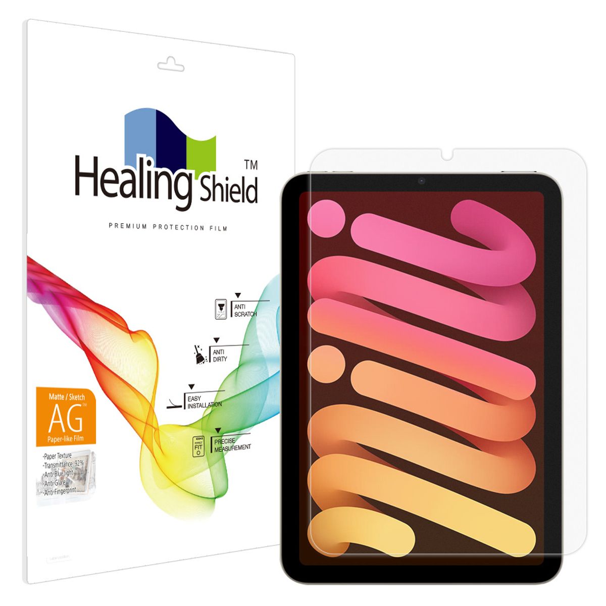 힐링쉴드(HEALINGSHIELD) 아이패드 미니 7세대/6세대 8.3 항균 종이질감 블루라이트차단 액정보호필름