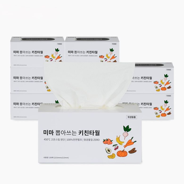 미마 뽑아쓰는 키친타월 130매 (9개입)