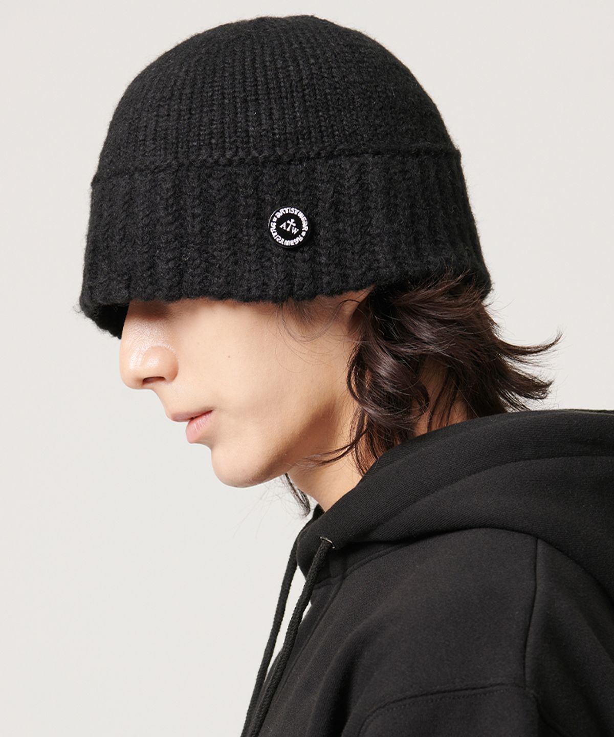 아티스트웨어(ARTISTWEAR) [5COLORS] 원버튼 울 니트 비니