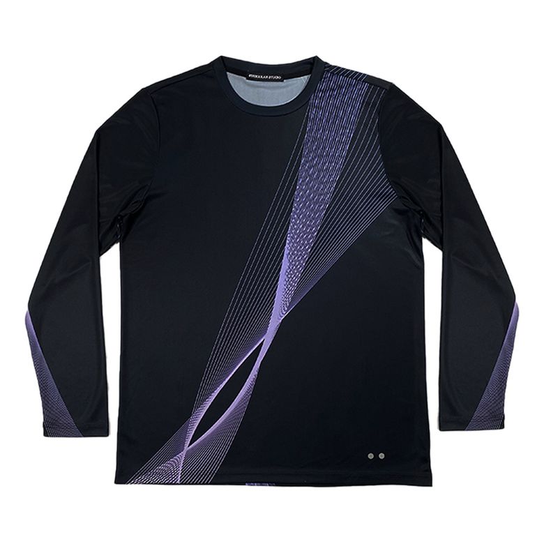 AGILE MESH L/S TEE (BLACK/PURPLE)