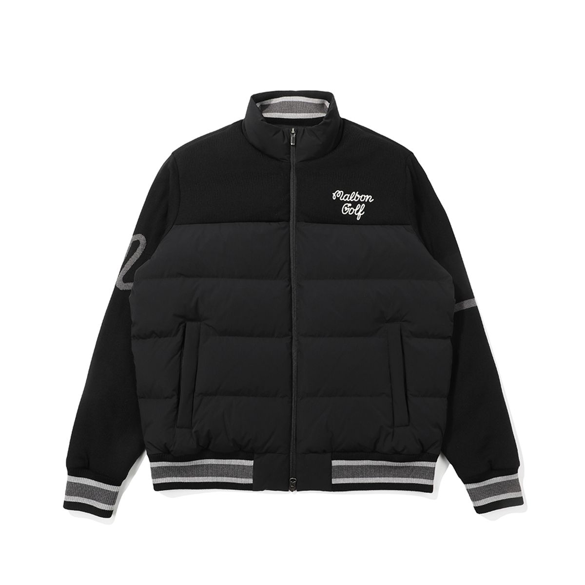 말본 골프(MALBON GOLF) 니트 하이브리드 스윙 다운자켓 BLACK (MAN)