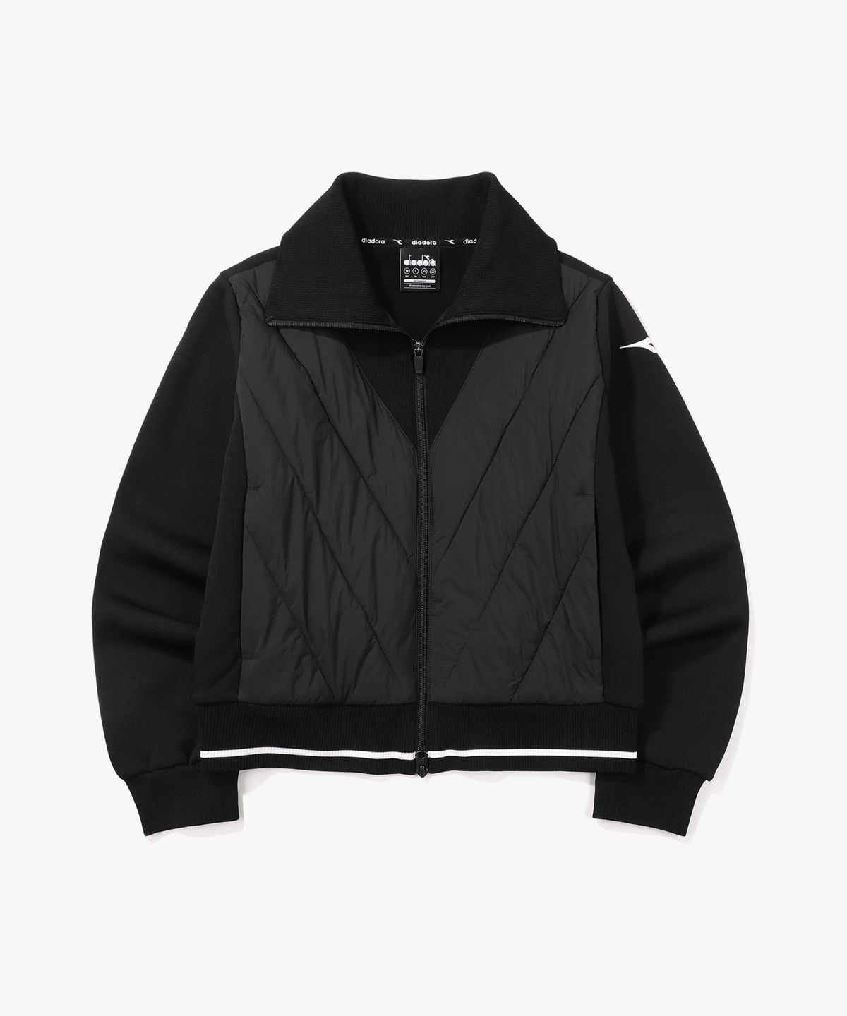 디아도라(diadora) 무브 웜 하이브리드 패딩 자켓 우먼 BLACK