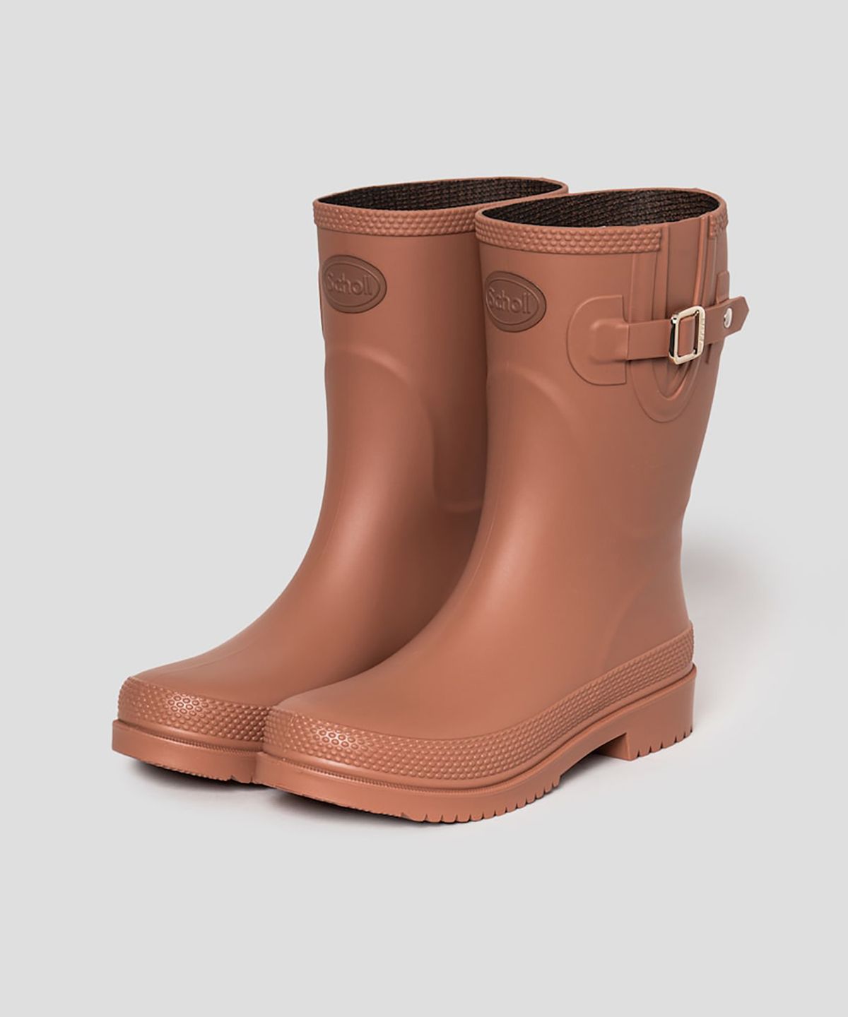 숄(SCHOLL) (WOMEN) 버클 미들 레인부츠  브릭 (HH49K2T41C)