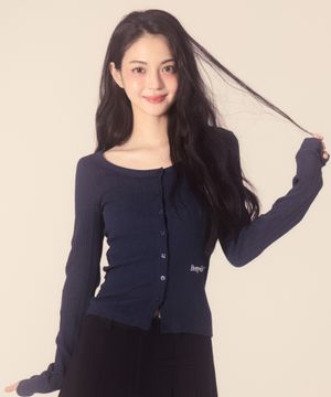 베티붑 스쿱넥 타이트핏 가디건_(2 Colors)