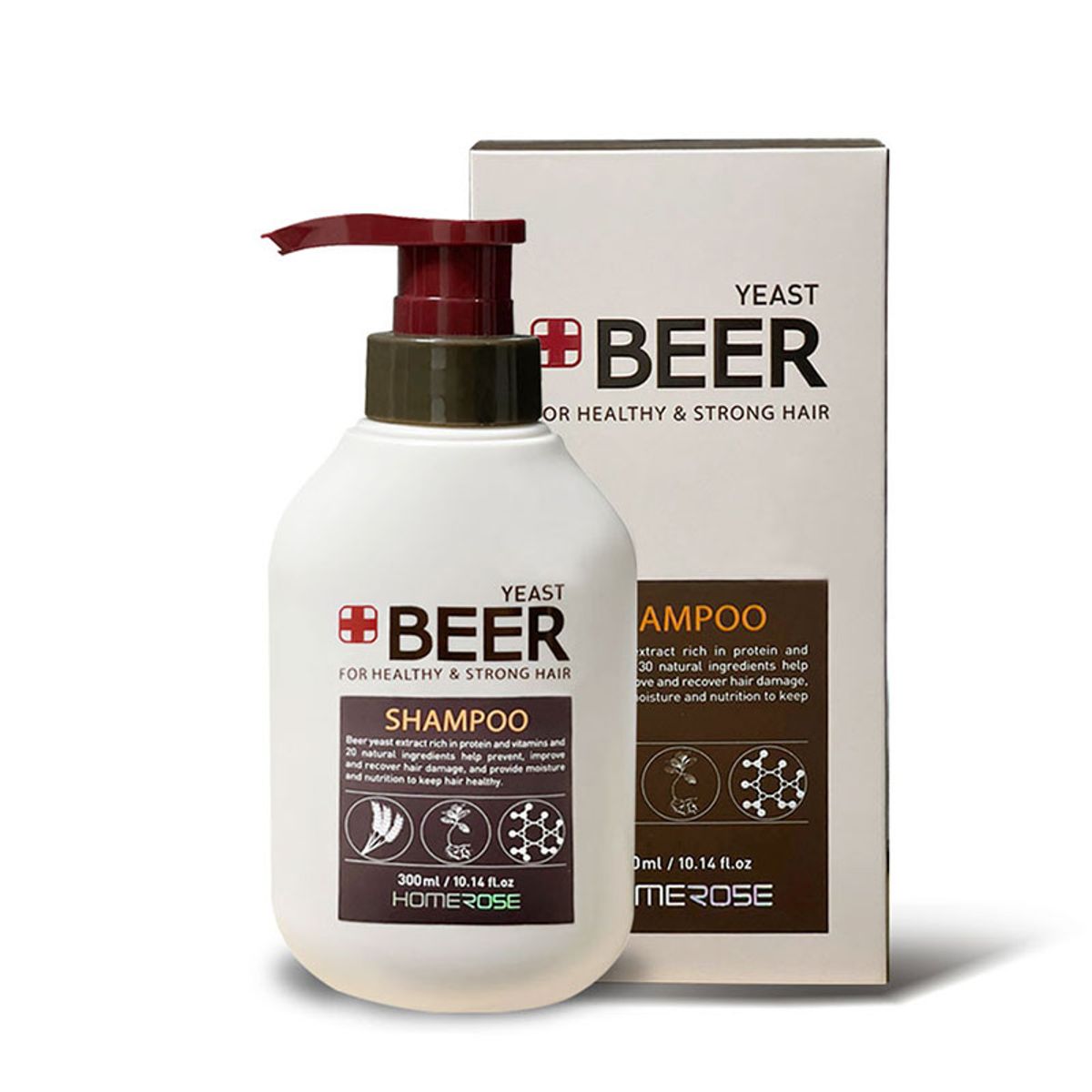 홈로즈(HOMEROSE) 맥주효모500,000ppm 홈로즈 탈모방지 육모촉진 일반샴푸 300ml