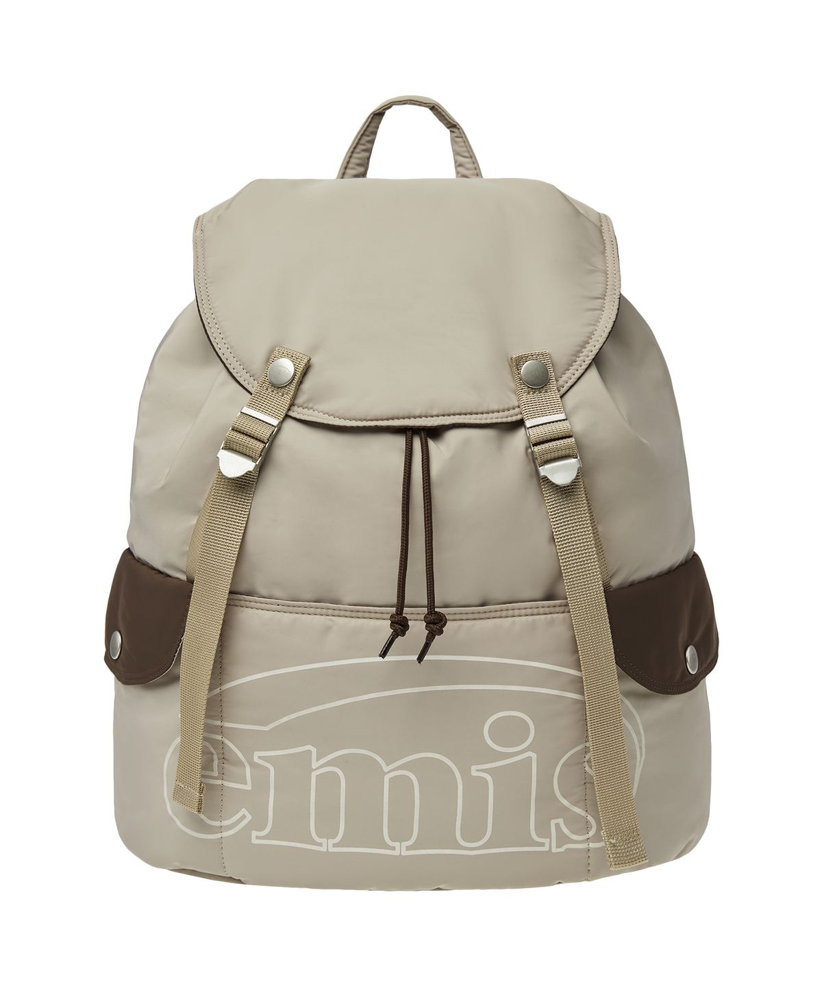 이미스(EMIS) OUT LINE LOGO BACKPACK-BEIGE