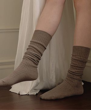 넉넉 소프트 웜 골지 숏 니삭스_5colors