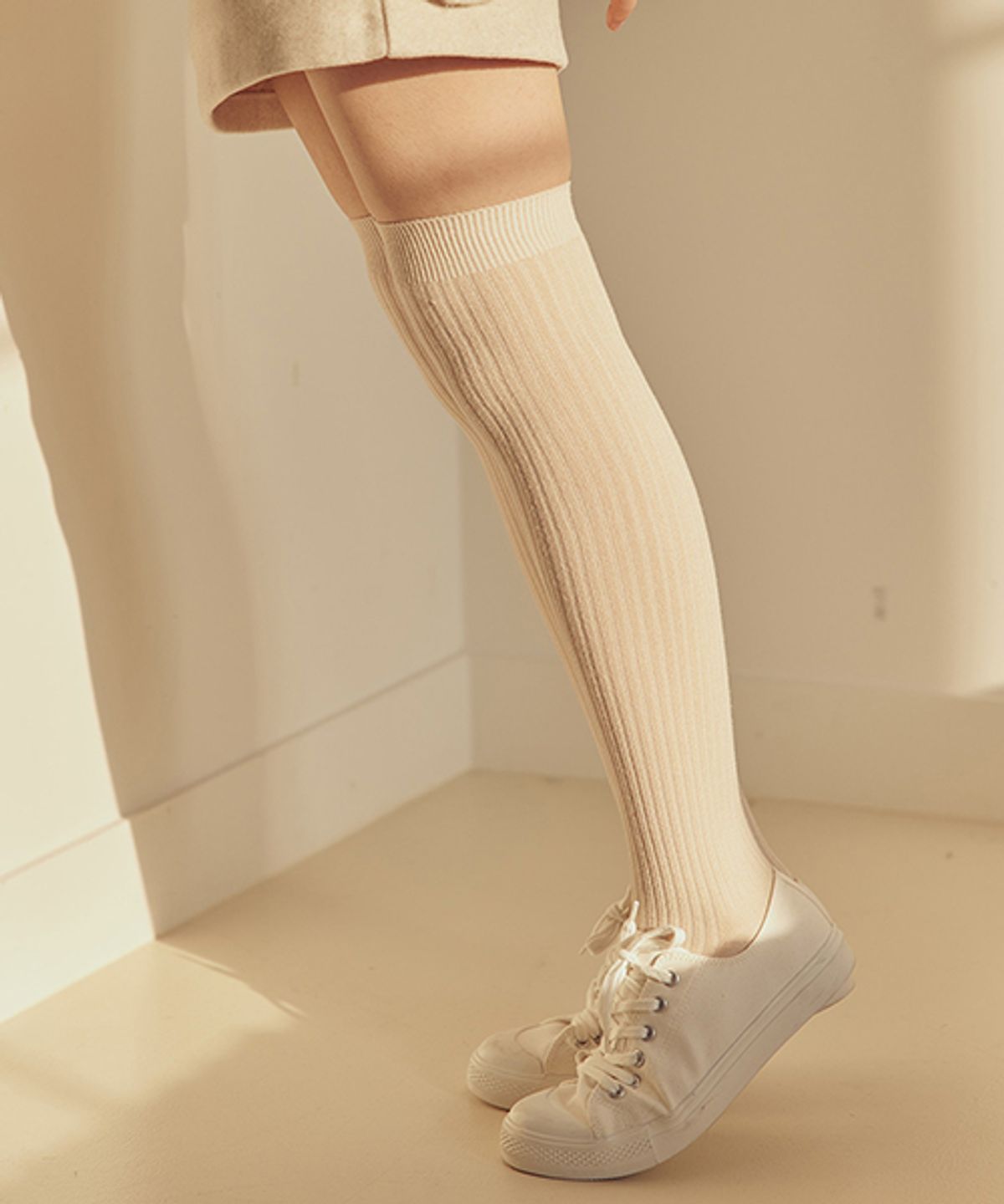 마른파이브(MARN5) 넉넉 소프트 웜 골지 오버 니삭스_5colors