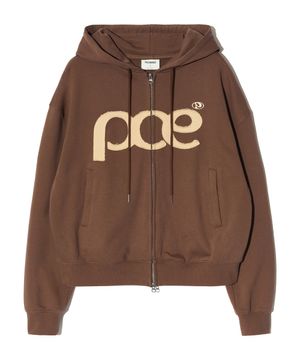 [2TYPE] PCE APPLIQUE ZIP HOODIE (BROWN)