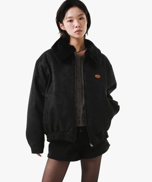 [2TYPE] SUEDE MUSTANG PADDED BLOUSON (BLACK)