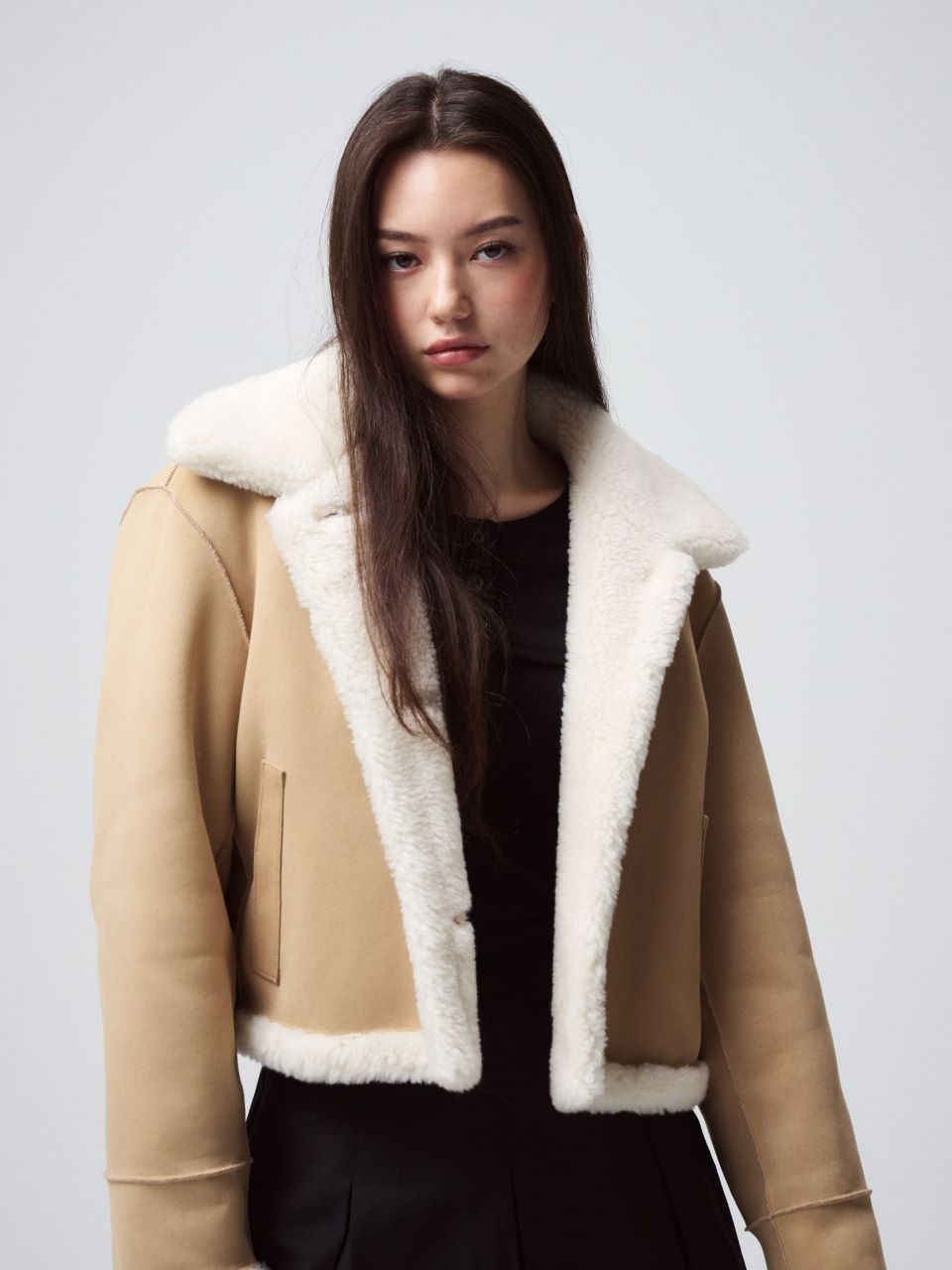 시어링 카라 무스탕 코트 [BEIGE] / WBE4L10525 source detail 63