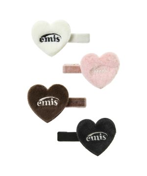 FUR HEART HAIRPIN