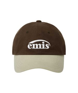 NEW LOGO MIX BALL CAP(RENEWAL)-BEIGE/BROWN