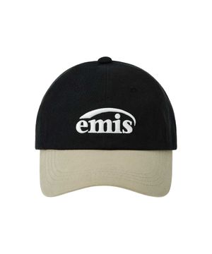 NEW LOGO MIX BALL CAP(RENEWAL)-BEIGE/BLACK