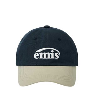NEW LOGO MIX BALL CAP(RENEWAL)-BEIGE/NAVY